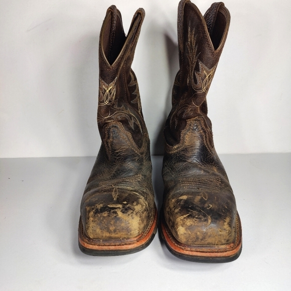 Ariat WorkHog Waterproof Composite Toe Boot Brown Leather Men's Shoe Size 9.5D - Picture 2 of 11